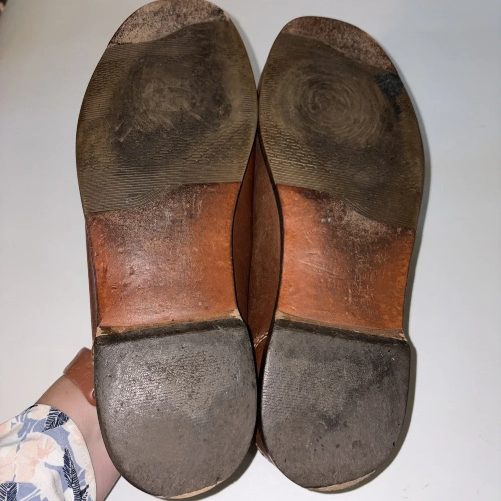 Johnston & Murphy Mens Tassel Brown Leather Shoes 11 M Made In Mexico